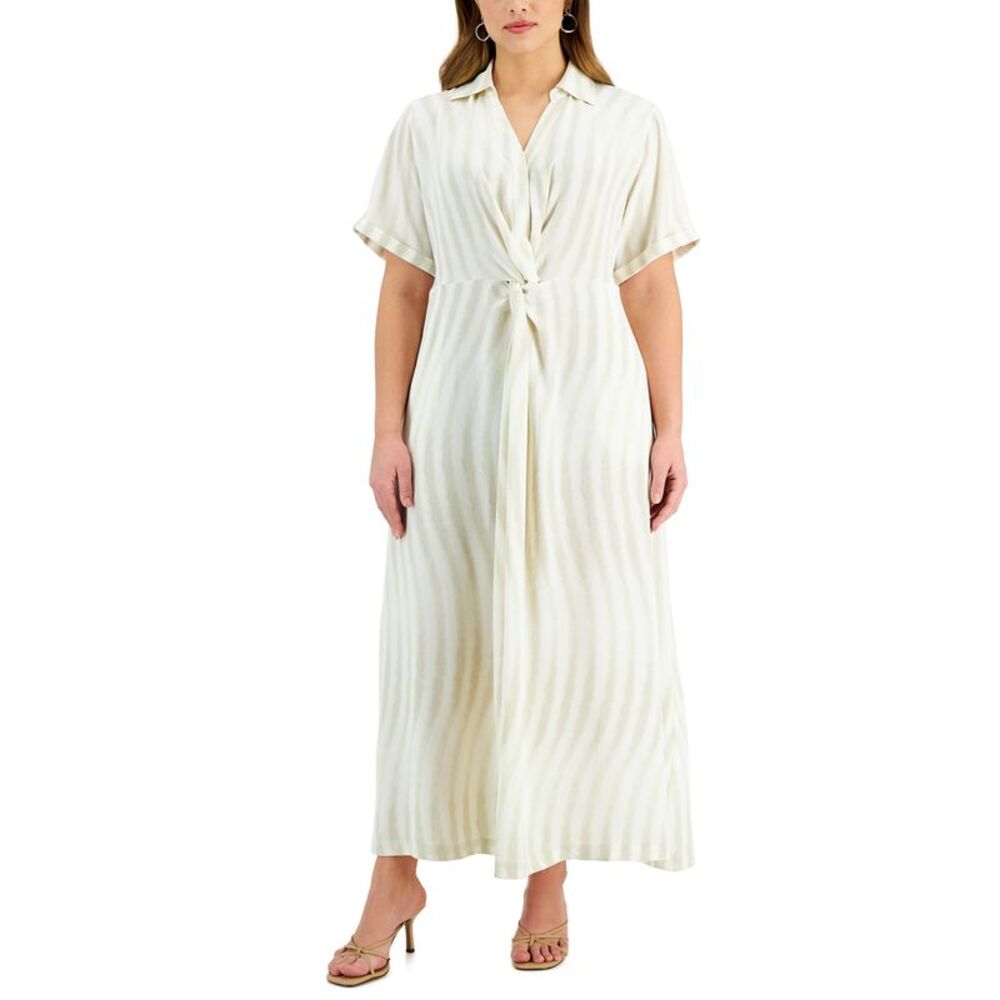 Alfani Plus Size Knot Front Dress